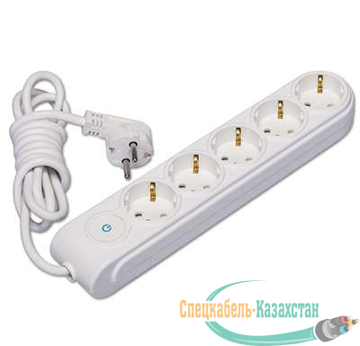 Удлинитель 5х5м с заземл. 16А защ. шторки Makel N5310063