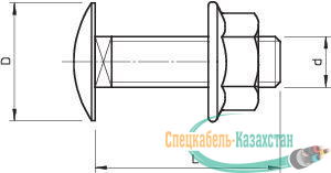 Комплект креп. M6х12 FRSB 6х12 F (болт плос/гол.+гайка с насеч.) OBO 6406122
