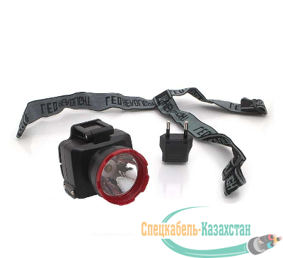Фонарь светодиодный аккум. налобный LED 2 режима 1Вт 500мА.ч зарядка от сети 220В Космос KOCAccuH1WLED