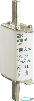 Вставка плавкая ППНИ-33 100А габарит 0 ИЭК DPP20-100