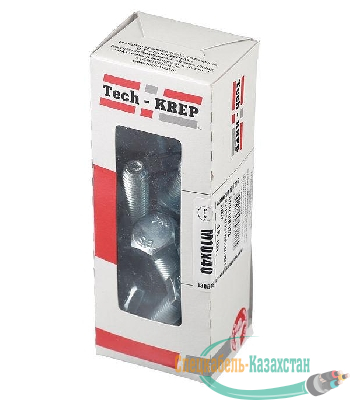 Болт DIN933 с шестигранной головкой М10х40 оцинк. (уп.15шт) Tech-KREP 105216