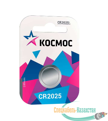 Элемент питания литиевый CR 2025 1хBL (блист.1шт) Космос KOC20251BL