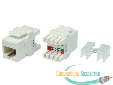 Вставка Keystone Jack RJ45 (8P8C) кат.5E KJ8-8P8C-C5e-180-WH тип 180град. бел. Hyperline 426192