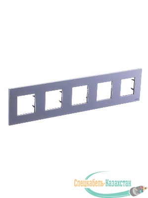 Рамка 5-м 10мод. Zenit серебристый ABB 2CLA227500N1301