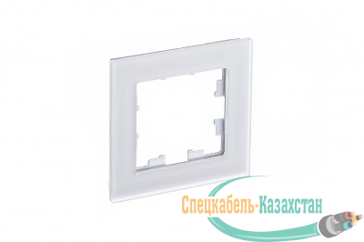 Рамка 1-м ATLASDESIGN NATURE мат. стекло бел. SchE ATN330101