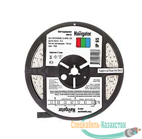 Лента светодиодная 71 428 NLS-5050RGB30-7.2 IP65 12B R5 7.2Вт/м (уп.5м) Navigator 71428