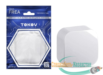Выключатель 1-кл. ОП Frea 10А IP20 250В АБС-пластик бел. TOKOV ELECTRIC TKE-FR-V1-C01