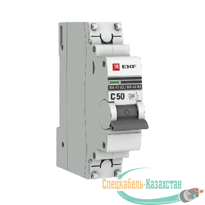 Выключатель автоматический модульный 1п C 50А 4.5кА ВА 47-63 PROxima EKF mcb4763-1-50C-pro