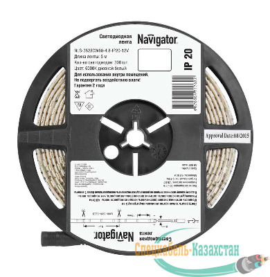 Лента светодиодная 71 762 NLS-3528CW60-4.8-IP20-12V R5 4.8Вт/м (уп.5м) Navigator 71762