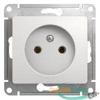 Механизм розетки 1-м СП Glossa 16А IP20 без заземл. бел. SchE GSL000141