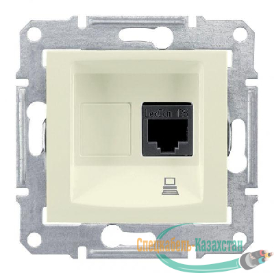 Механизм розетки комп. 1-м СП Sedna RJ45 кат. 5e беж. SchE SDN4300147