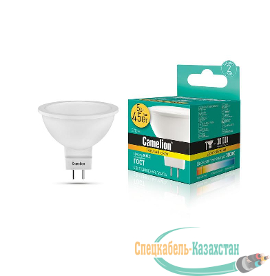 Лампа светодиодная LED5-S108/830/GU5.3 5Вт 3000К тепл. бел. GU5.3 370лм 220-240В Camelion 12041