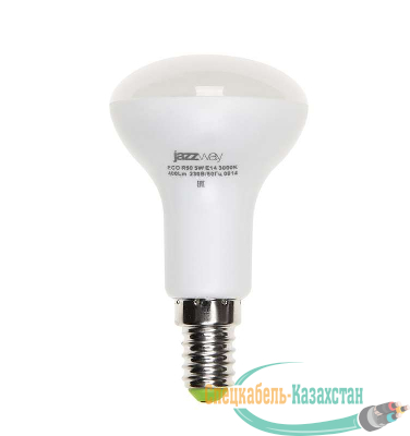 Лампа светодиодная PLED-ECO-R50 5Вт 3000К тепл. бел. E14 400лм 220-240В JazzWay 1037015A