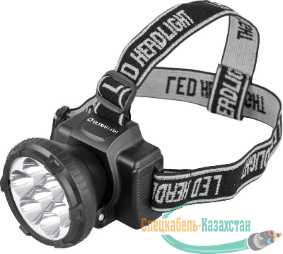 Фонарь налобный аккумуляторный LED 5362 (220В 7LED 2 режима; черн.) Ultraflash 11256