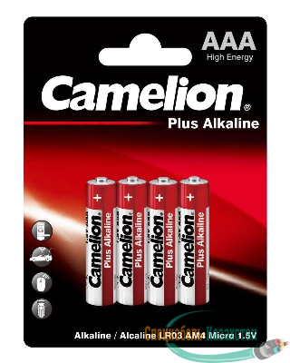 Элемент питания алкалиновый LR LR03 BL-4 (блист.4шт) Camelion 7369