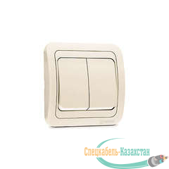 Выключатель 2-кл. СП Mimoza 10А IP20 крем./крем. Makel 25003