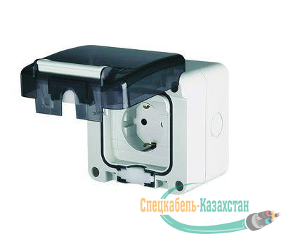 Розетка для поверхностного монтажа IP66 с вставленной вилкой DKC DIS1376407