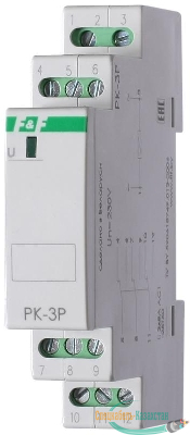 Реле промежуточное PK-3P 48 48В AC/DC 3х8А 3NO/NC IP20 1 модуль монтаж на DIN-рейке F&F EA06.001.022