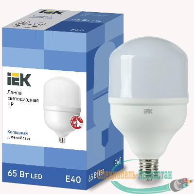 Лампа светодиодная HP 65Вт 230В 6500К E40 ИЭК LLE-HP-65-230-65-E40
