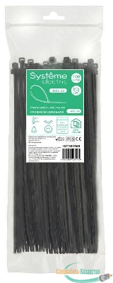 Стяжка кабельная 300х3.6 черн. (уп.100шт) SE IMT30036B