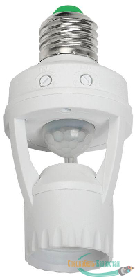 Датчик движения ДД 045 E27 60Вт угол обз. 360град. 6м IP20 бел. ИЭК LDD10-045-60-001