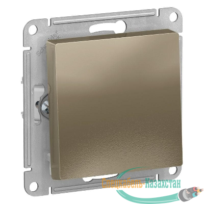 Выключатель 1-кл. СП AtlasDesign 10А IP20 (сх. 1) 10AX с самовозвратом механизм шампань SE ATN000515