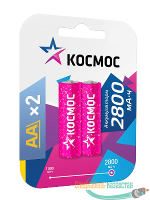 Аккумулятор R6 NI-MN 2800мА.ч BP-2 (блист.2шт) Космос KOCR6NIMH2800MAH2BL