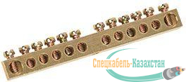Шина PEN "земля-ноль" 6х9мм 6/1 (6групп/крепеж по центру) ИЭК YNN10-06-100