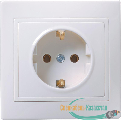 Розетка 1-м СП Кварта 16А РС10-3-КБ с заземл. IP20 бел. ИЭК ERK14-K01-16-DM