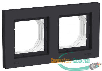Рамка 2-м AtlasDesign Aqua IP44 карбон SE ATN441002