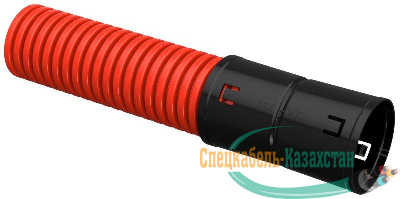 Труба гофрированная двустенная ПНД d75 с муфтой красн. (уп.50м) ИЭК CTG12-075-K04-050-R
