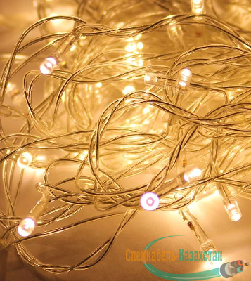 Гирлянда светодиодная 50LED шнур 6.5м 8 режимов мигания Космос KOC_GIR50LED_W