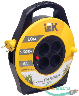 Удлинитель на катушке 4х10м без заземл. 6А IP20 УК10 "Garden" с термозащ. 2х0.75 ИЭК WKP23-06-04-10
