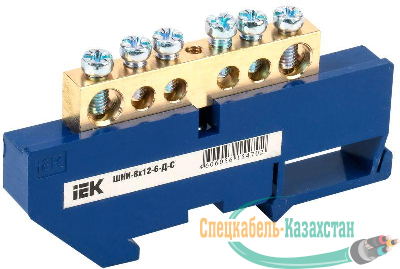 Шина нулевая на DIN-изол. ШНИ-8х12-6-Д-С ИЭК YNN10-812-6D-K07