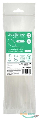 Стяжка кабельная 300х3.6 бел. (уп.100шт) SE IMT30036W