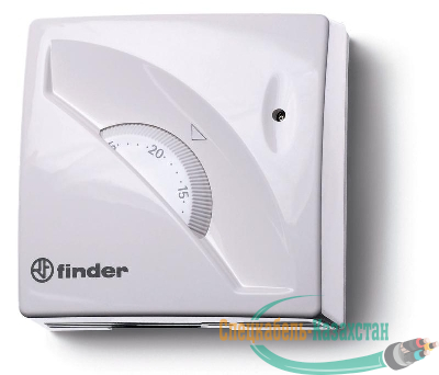 Термостат комнатный 1СО 16А монтаж на стену поворотная ручка бел. FINDER 1T010