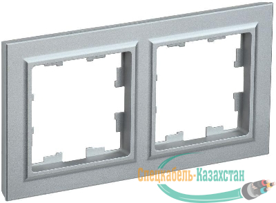 Рамка 2-м BRITE РУ-2-БрА алюм. IEK BR-M22-K47