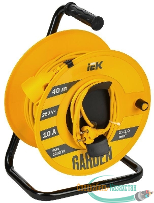 Удлинитель на катушке 1х40м Garden УК40 2P 2х1.0кв.мм IEK GD-KP50-10-01-40