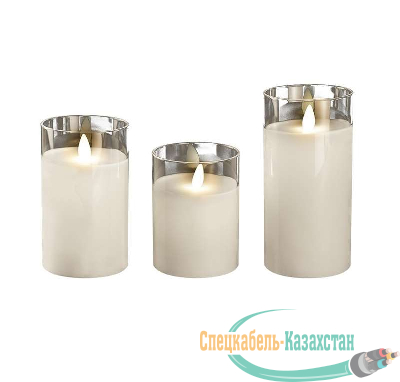 Свеча декоративная CL7-SET3-wh (компл. 3-х свечей бел.) ФАZА 4895205018853
