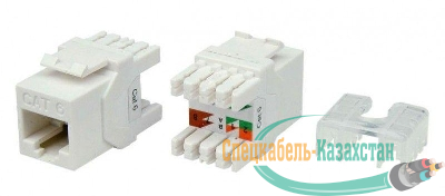 Вставка Keystone Jack RJ45 (8P8C) кат.6 180град. KJ8-8P8C-C6-180-WH бел. Hyperline 426189