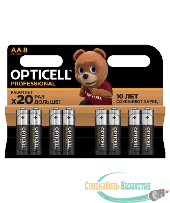 Элемент питания алкалиновый AA/LR6 (блист. 8шт) Professional Opticell 5052007