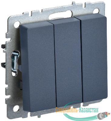 Выключатель 3-кл. СП BRITE ВС10-3-0-БрМ 10А механизм маренго IEK BR-V30-0-10-K35