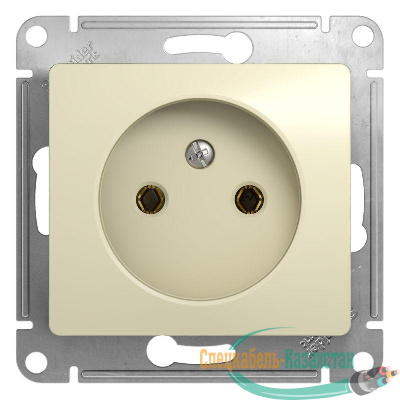 Механизм розетки 1-м СП Glossa 16А IP20 без заземл. беж. SchE GSL000241