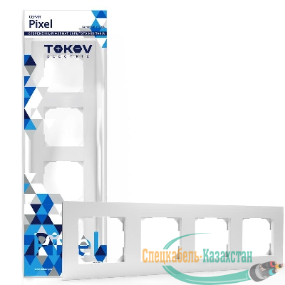 Рамка 4-м Pixel универс. бел. TOKOV ELECTRIC TKE-PX-RM4-C01